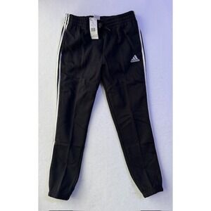 NEW Fleece Joggers 3 Stripe Sweatpants Pants Men Adidas M 3S FL TE PT‎ Black LRG